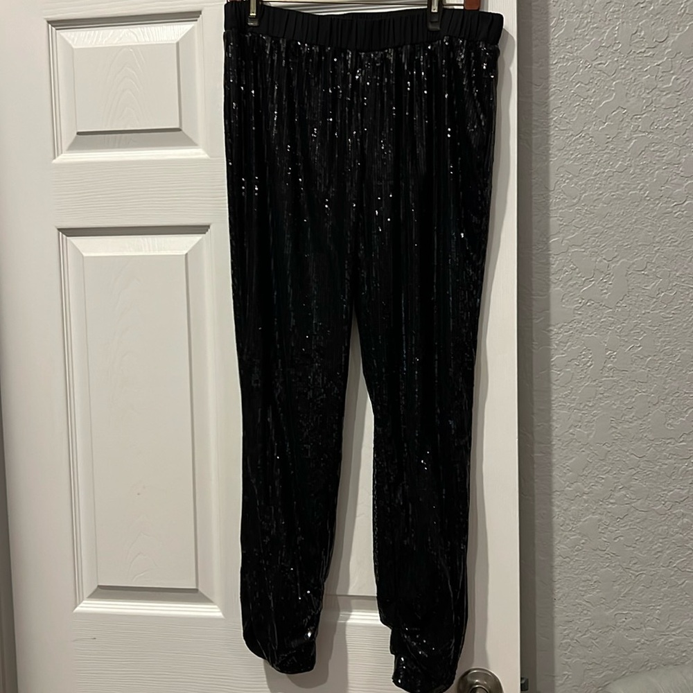 Sequin joggers from White House, black market size medium.